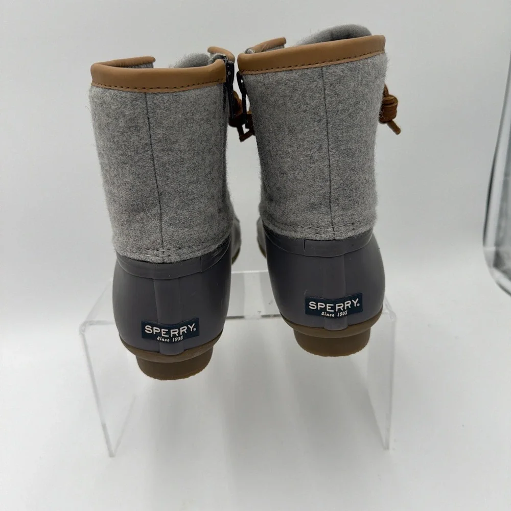 Sperry‎ Top Sider Gray Wool Duck Boots Waterproof Thinsulate Warm Womens 6M